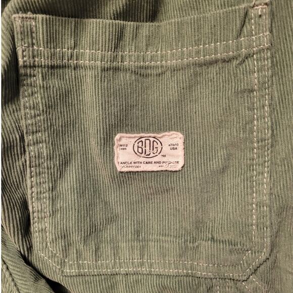 Olive Green Corduroy Cargo Pants Utility Grunge Goblin Gremlin Core Women's M - Picture 5 of 9